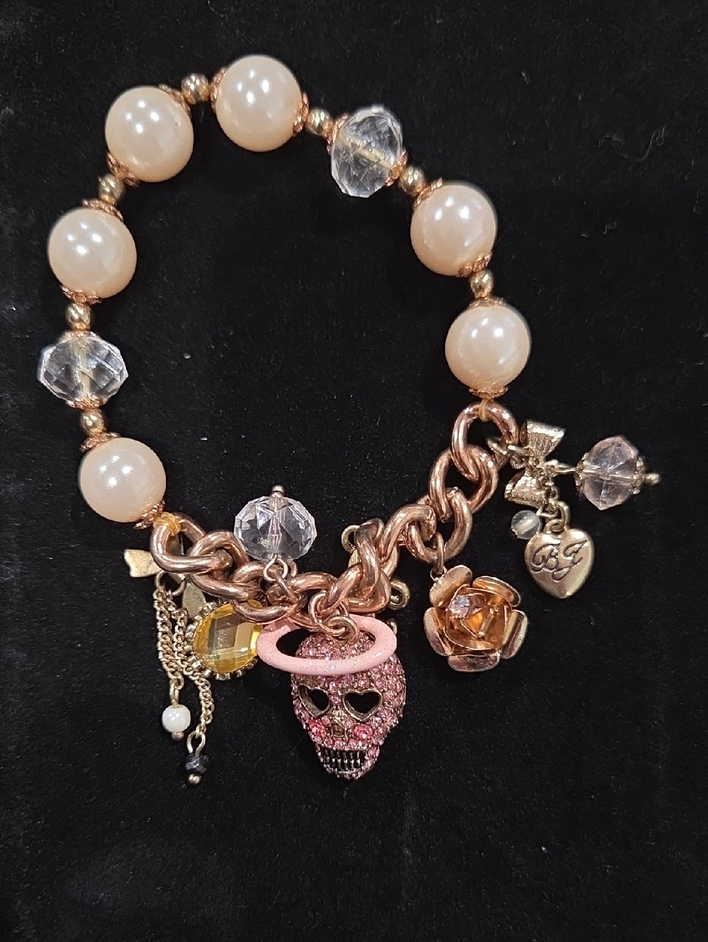 Betsey Johnson Vintage Angel Of A Skeleton Bracelet